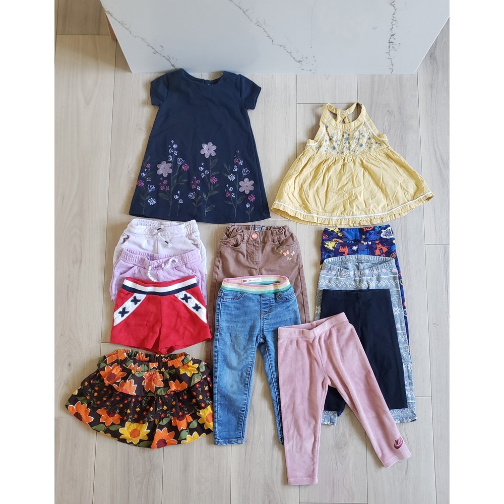 Girls Summer Bundle 3T Casual Lot Nike Levis Joe Fresh Mixed Brands 12pc